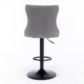 Swivel Velvet Barstools Adjusatble Seat Height From 25 33 Inch,17.7 Inch Base, Modern Upholstered Bar Stools With Backs Comfortable Tufted For Home Pub And Kitchen Island,Gray,Set Of 2 Gray Dining Room American Design Foam Velvet