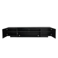 Tv Cabinet Wholesale, Black Tv Stand With Lights, Modern Led Tv Cabinet With Storage Drawers, Living Room Entertainment Center Media Black Particle Board