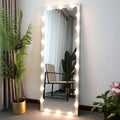 Hollywood Full Length Mirror With Lights Full Body Vanity Mirror With 3 Color Modes Lighted Standing Floor Mirror For Dressing Room Bedroom Wall Mounted Touch Control Silver 63
