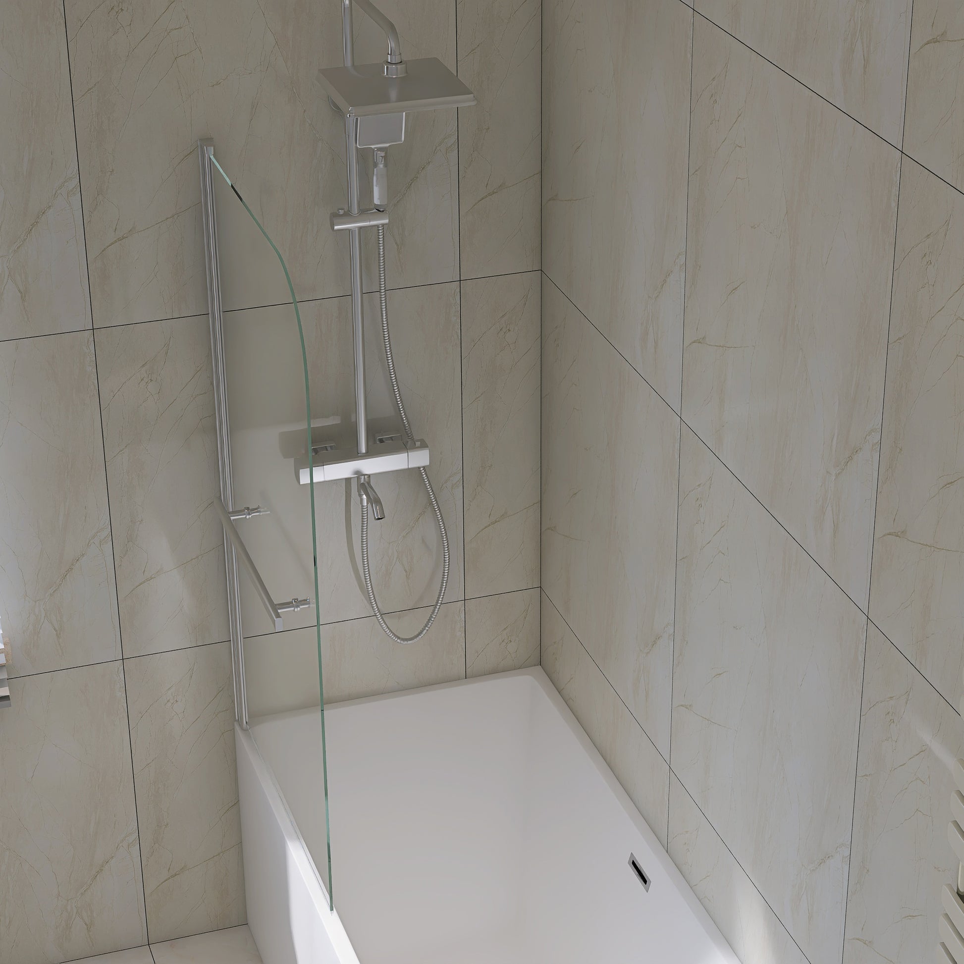 Goodyo 31"x55" Bathtub Screen Framless Shower