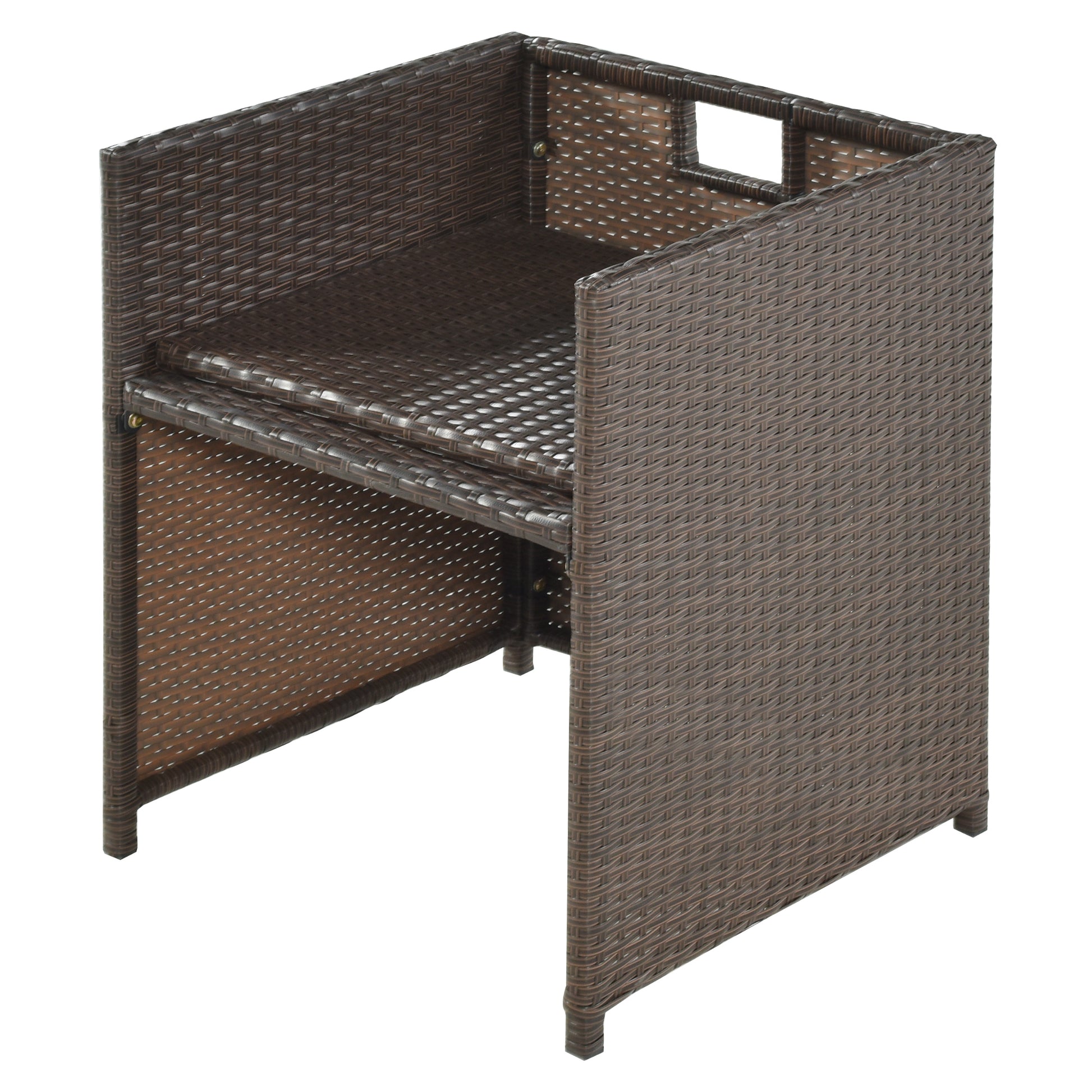 11 Piece Patio All Weather Pe Wicker Dining Table Set With Wood Tabletop For 10, Brown Rattan Beige Cushion Yes Complete Patio Set Brown Water Resistant Frame Water Resistant Cushion Garden & Outdoor Casual Complete Patio Sets Foam Rattan