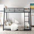 Metal Floor Bunk Bed, Twin Over Full,Black Old Sku:Mf193244Aab Black Metal