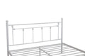 Queen Size Metal Bed Frame With Headboard And Footboard White White Metal