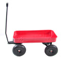 Outdoor Wagon All Terrain Pulling Air Tires Children red-steel