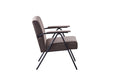 Cloth Leisure, Black Metal Frame Recliner, For Living Room And Bedroom, Brown Brown Cotton Textile 1 Seat