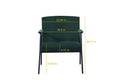 Cloth Leisure, Black Metal Frame Recliner, For Living Room And Bedroom, Green Green Cotton Textile