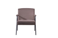 Cloth Leisure, Black Metal Frame Recliner, For Living Room And Bedroom, Brown Brown Cotton Textile 1 Seat