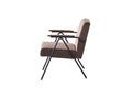 Cloth Leisure, Black Metal Frame Recliner, For Living Room And Bedroom, Brown Brown Cotton Textile 1 Seat