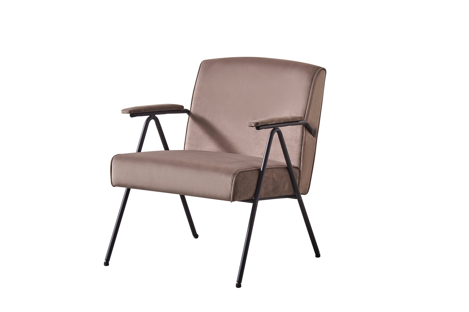 Cloth Leisure, Black Metal Frame Recliner, For Living Room And Bedroom, Brown Brown Cotton Textile 1 Seat