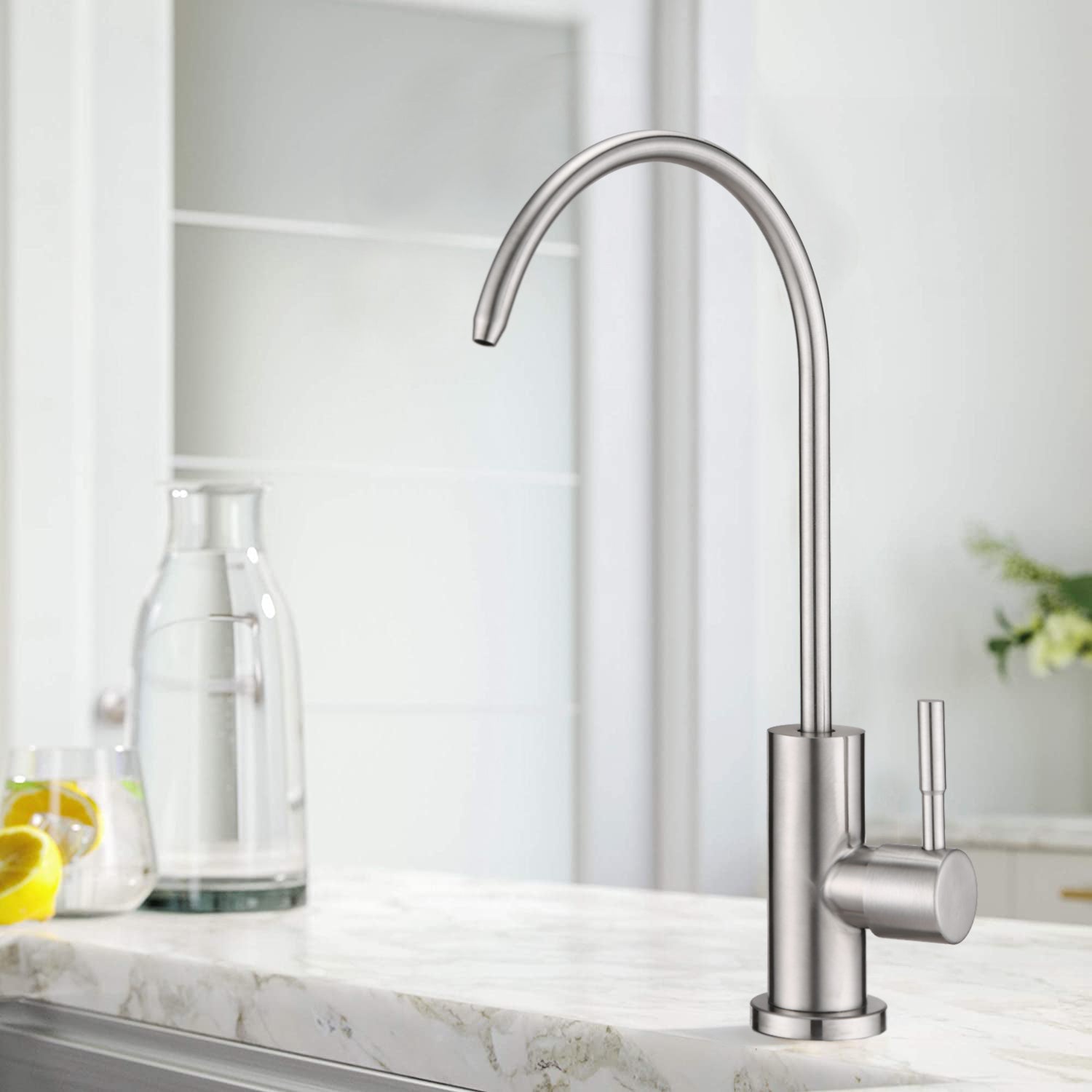 Kitchen Water Filter Faucet, Drinking Water Faucet Brushed Nickel Stainless Steel