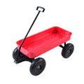 Outdoor Wagon All Terrain Pulling Air Tires Children red-steel