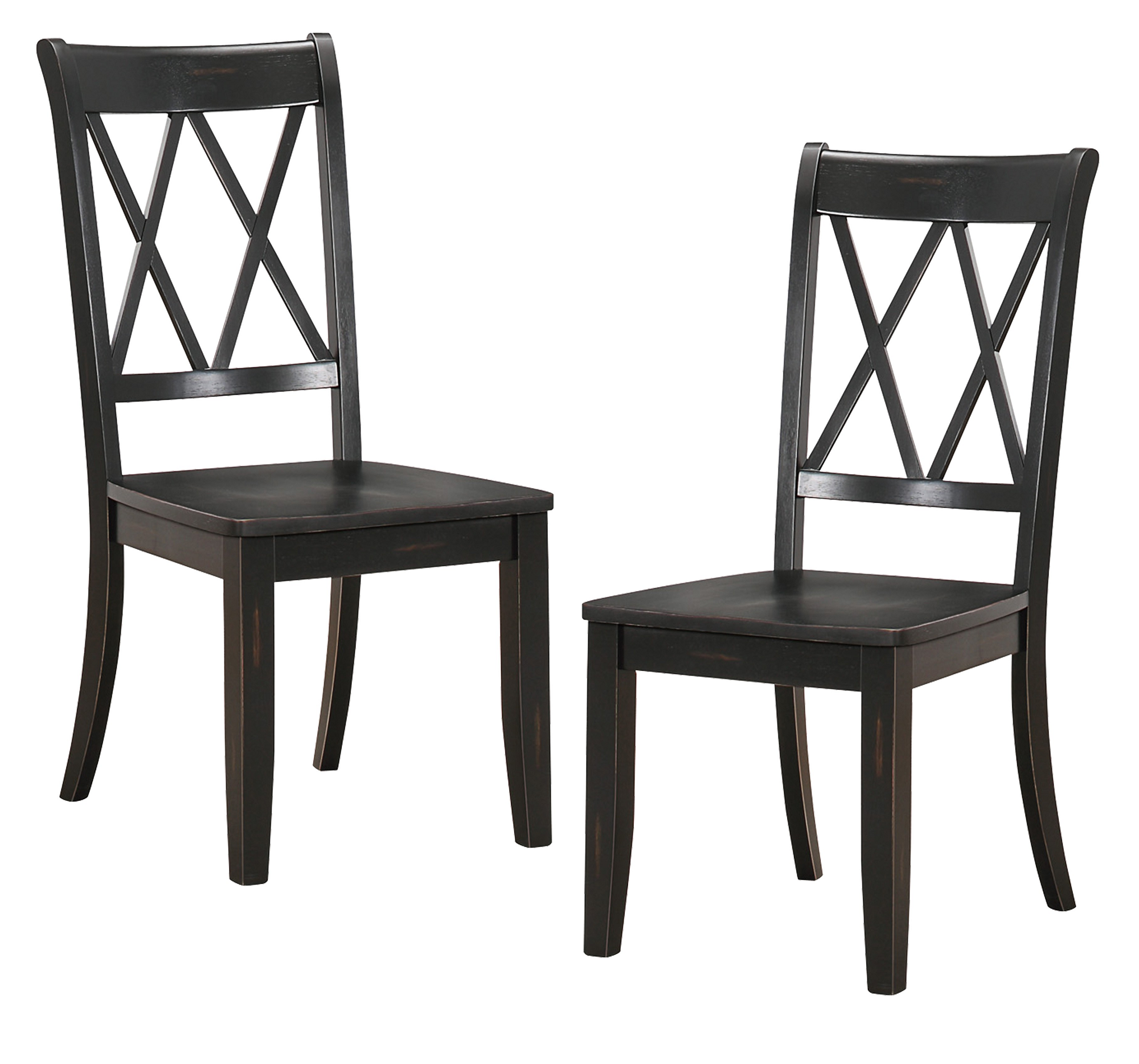Casual Buttermilk Finish Side Chairs Set of 2 Pine