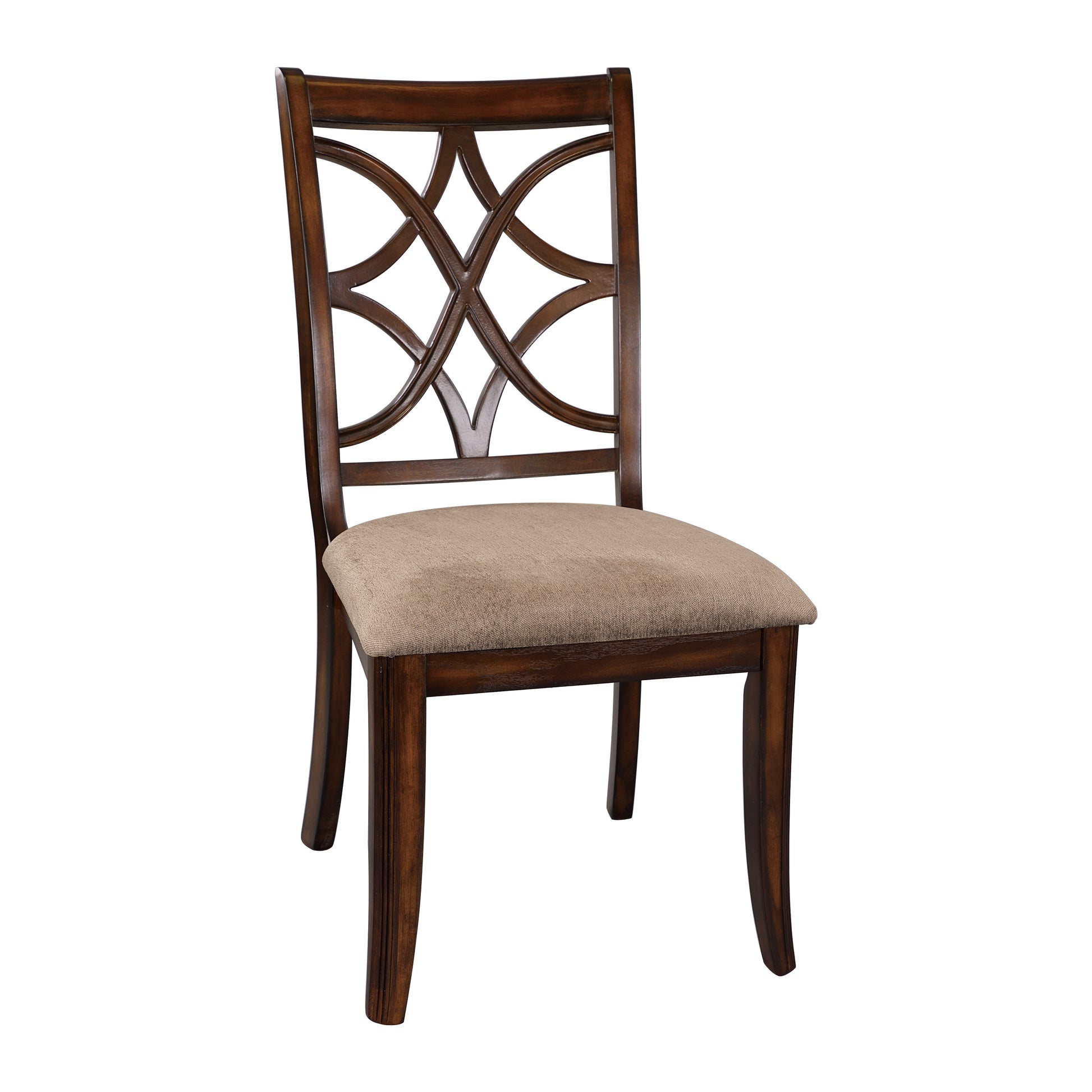 Wooden Side Chairs Set Of 2 Elegant Back Design Fabric Upholstery Cherry Finish Formal Dining Furniture Cherry Dining Room Traditional Side Chair Wood