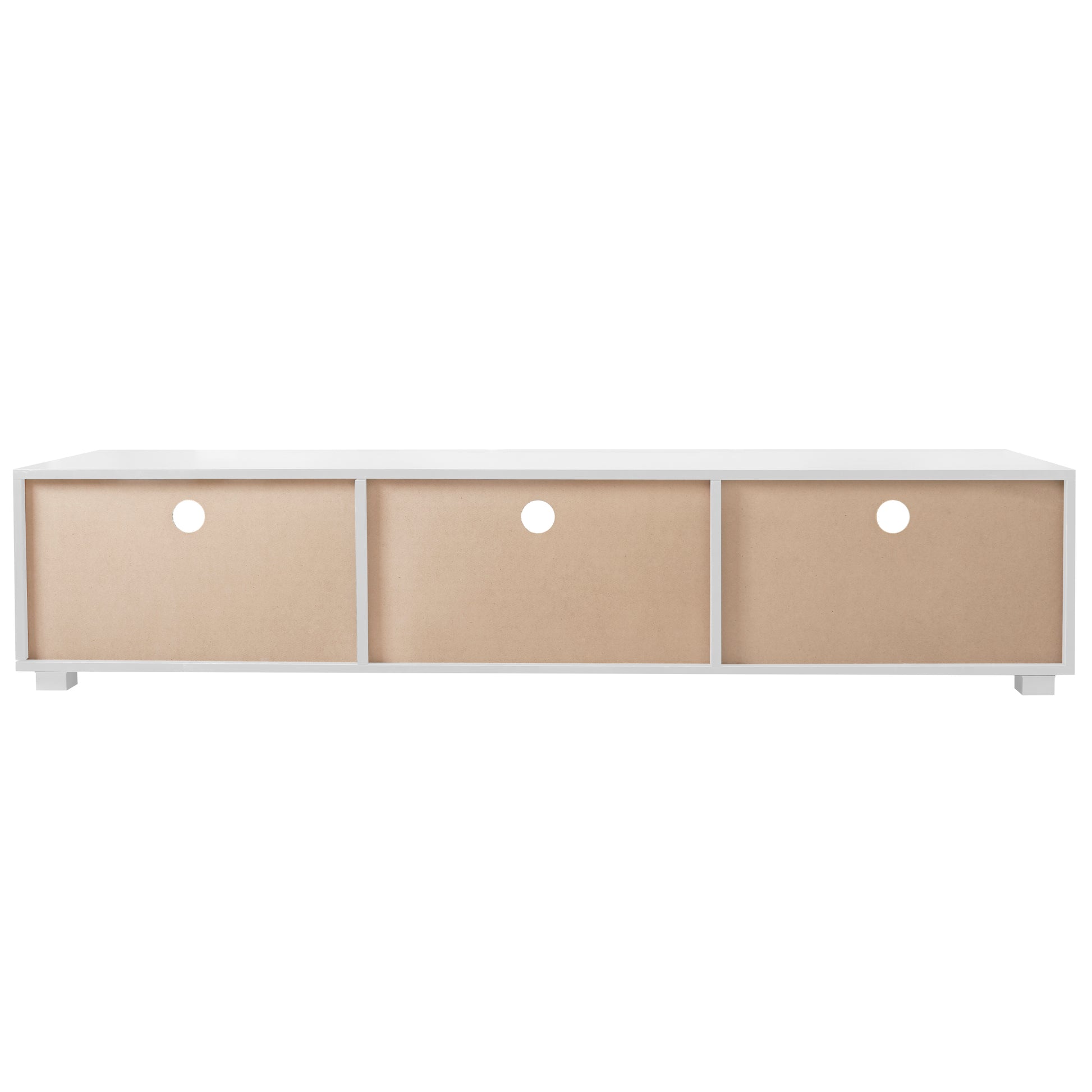 White Tv Stand For 70 Inch Tv Stands, Media Console Entertainment Center Television Table, 2 Storage Cabinet With Open Shelves For Living Room Bedroom White Mdf