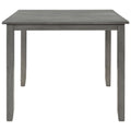 5 Piece Dining Table Set Industrial Wooden Kitchen Table And 4 Chairs For Dining Room Grey Gray Solid Wood