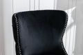 Set Of 2 Black Velvet Upholstered Wing Back