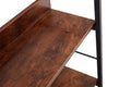Dn 3&4 Layer Display Bookshelf H Ladder Shelf Storage Shelves Rack Shelf Unit Metal Frame, Tigger, 2 Pc Per 2 Cartons Brown Mdf