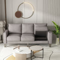 Modern Living Room Furniture Sofa In Light Grey Fabric Light Grey Foam Fabric