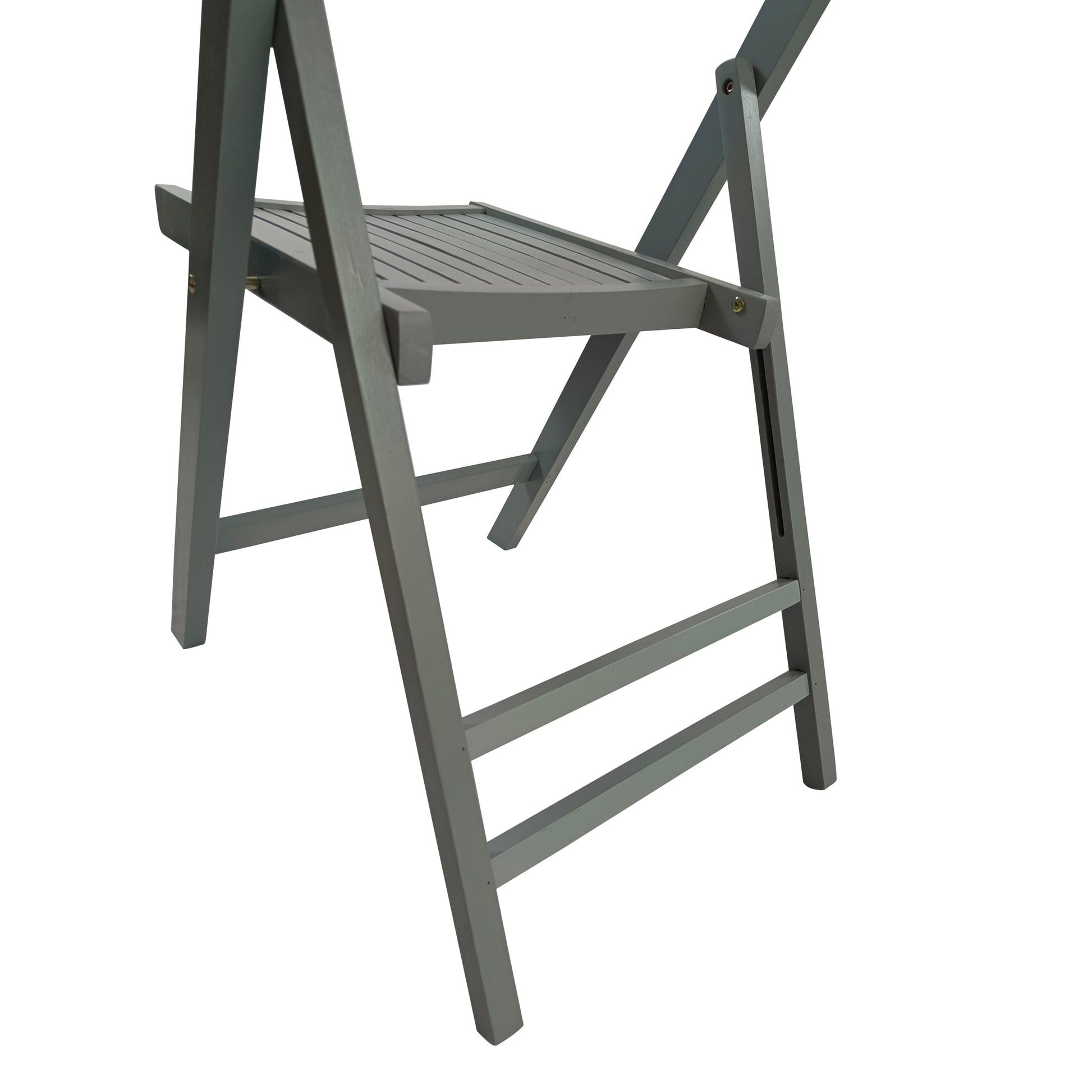 Furniture Slatted Wood Folding Special Event Chair Gray, Set Of 4, Folding Chair, Foldable Style Gray Solid Wood