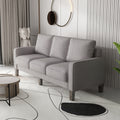 Modern Living Room Furniture Sofa In Light Grey Fabric Light Grey Foam Fabric