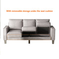 Modern Living Room Furniture Sofa In Light Grey Fabric Light Grey Foam Fabric