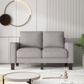 Modern Living Room Furniture Sofa In Light Grey Fabric 2 3 Seat Light Grey Foam Fabric