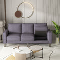 Modern Living Room Furniture Sofa In Dark Grey Fabric 2 3 Seat Dark Gray Foam Fabric