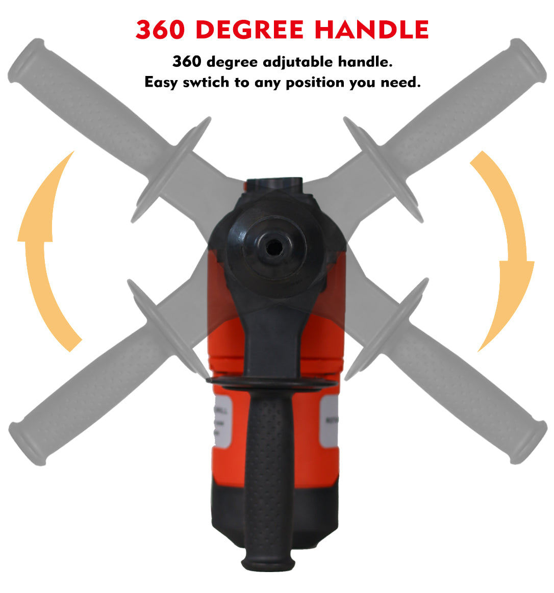 Rotary Hammer 1100W Red Black 1 1 2" Sds Plus Rotary Hammer Drill 3 Functions Black Red Metal