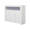 Living Room Sideboard Storage Cabinet Black High Gloss white-mdf