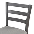 5 Piece Wooden Counter Height Dining Set With Padded Chairs And Storage Shelving Gray Gray Solid Wood