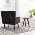 Modern Soft Velvet Material Ergonomics Accent Chair Living Room Chair Bedroom Chair Home Chair With Black Legs For Indoor Home Black Foam Upholstered