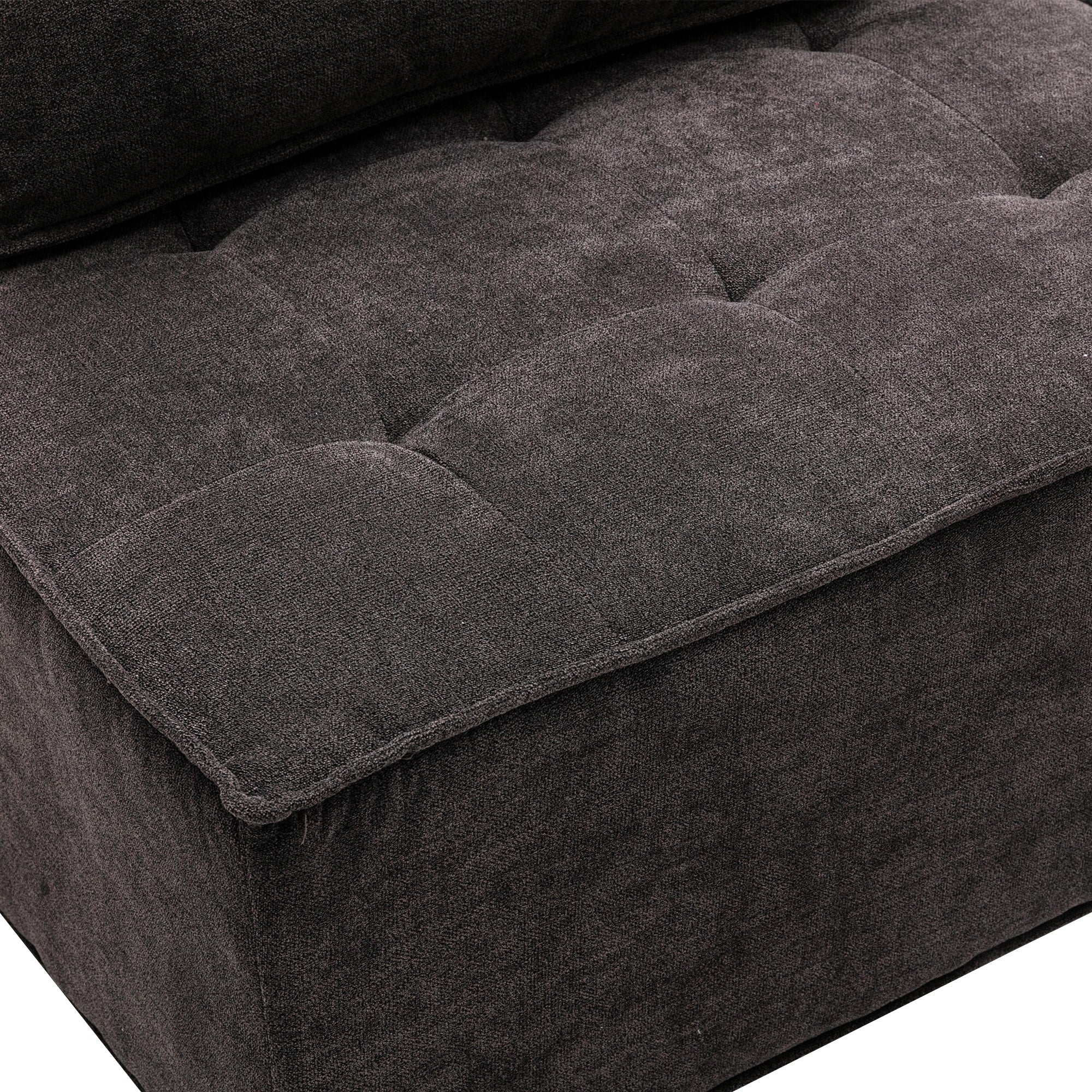 COOMORE LIVING ROOM OTTOMAN LAZY CHAIR grey-polyester