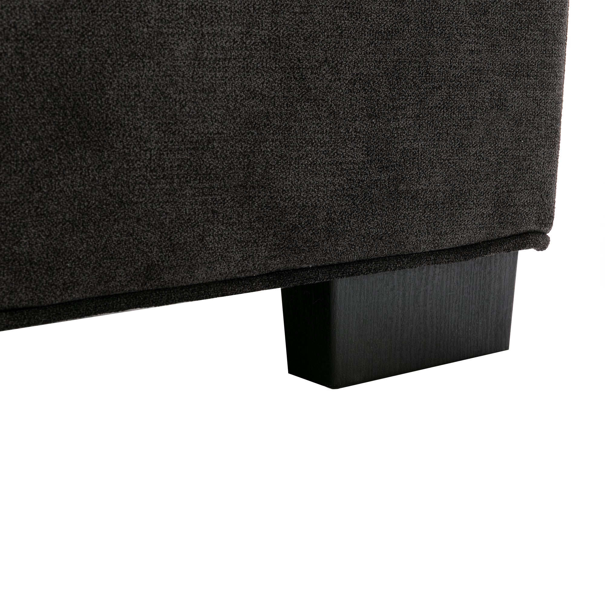 COOMORE LIVING ROOM OTTOMAN LAZY CHAIR black-polyester