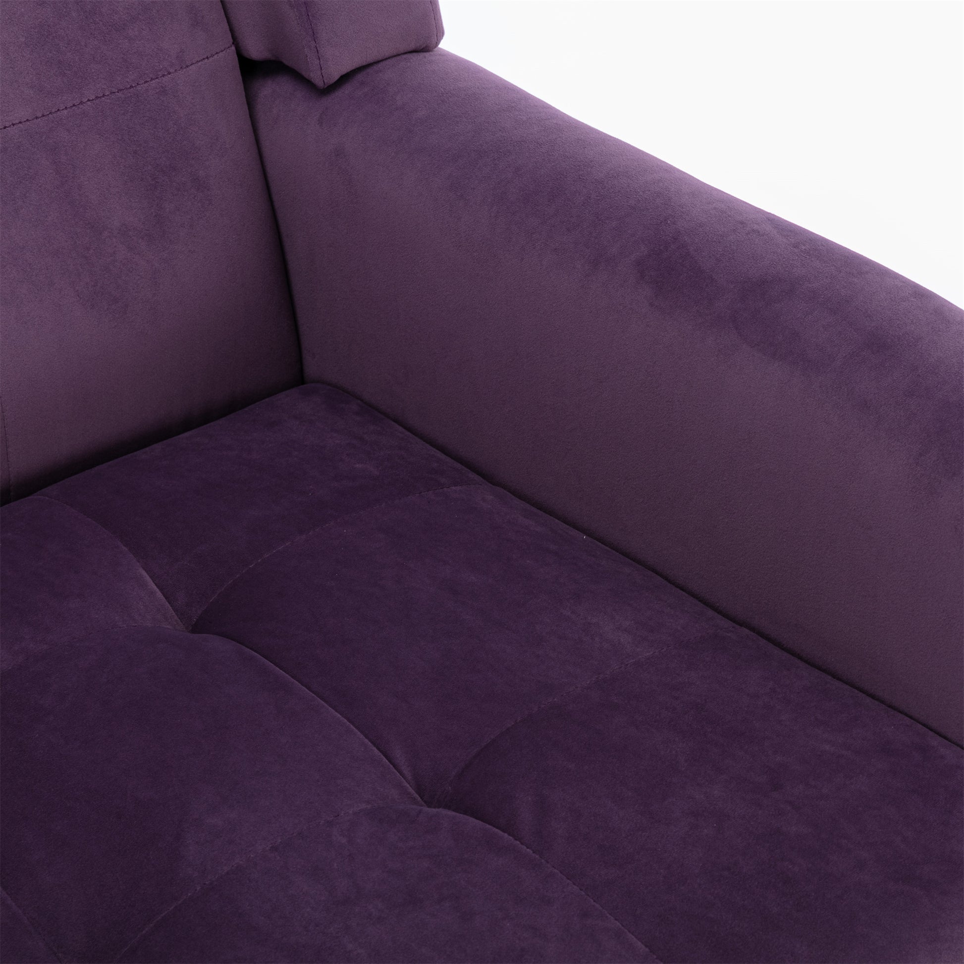 Modern Soft Velvet Material Ergonomics Accent Chair Living Room Chair Bedroom Chair Home Chair With Black Legs For Indoor Home Lavender Purple Foam Upholstered