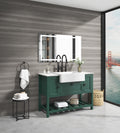 Solid Wood Bathroom Vanities Without Tops 48 In. W X 20 In. D X 33.60 In. Hbathroom Vanity In Green Green Solid Wood