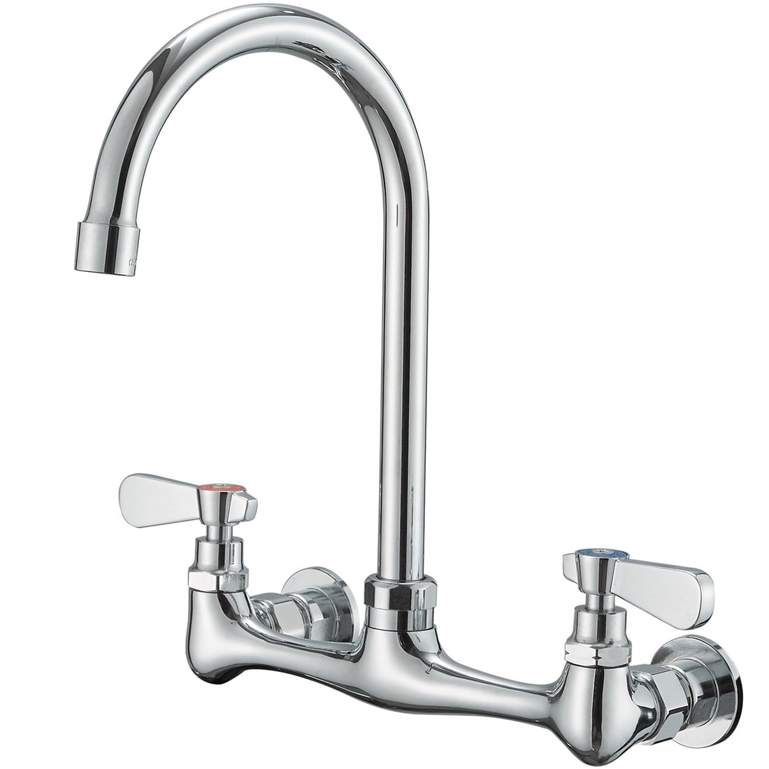 Double Handle Wall Mount Standard Kitchen Faucet