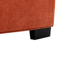 Coolmore Modern Upholstered Chair Leisure Sofa Lazy Sofa Plastic Legs And Pillow Removable Armless Accent Chair For Living Room,Bedroom,Office Orange Linen Orange Foam Linen