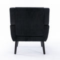 Modern Soft Velvet Material Ergonomics Accent Chair Living Room Chair Bedroom Chair Home Chair With Black Legs For Indoor Home Black Foam Upholstered
