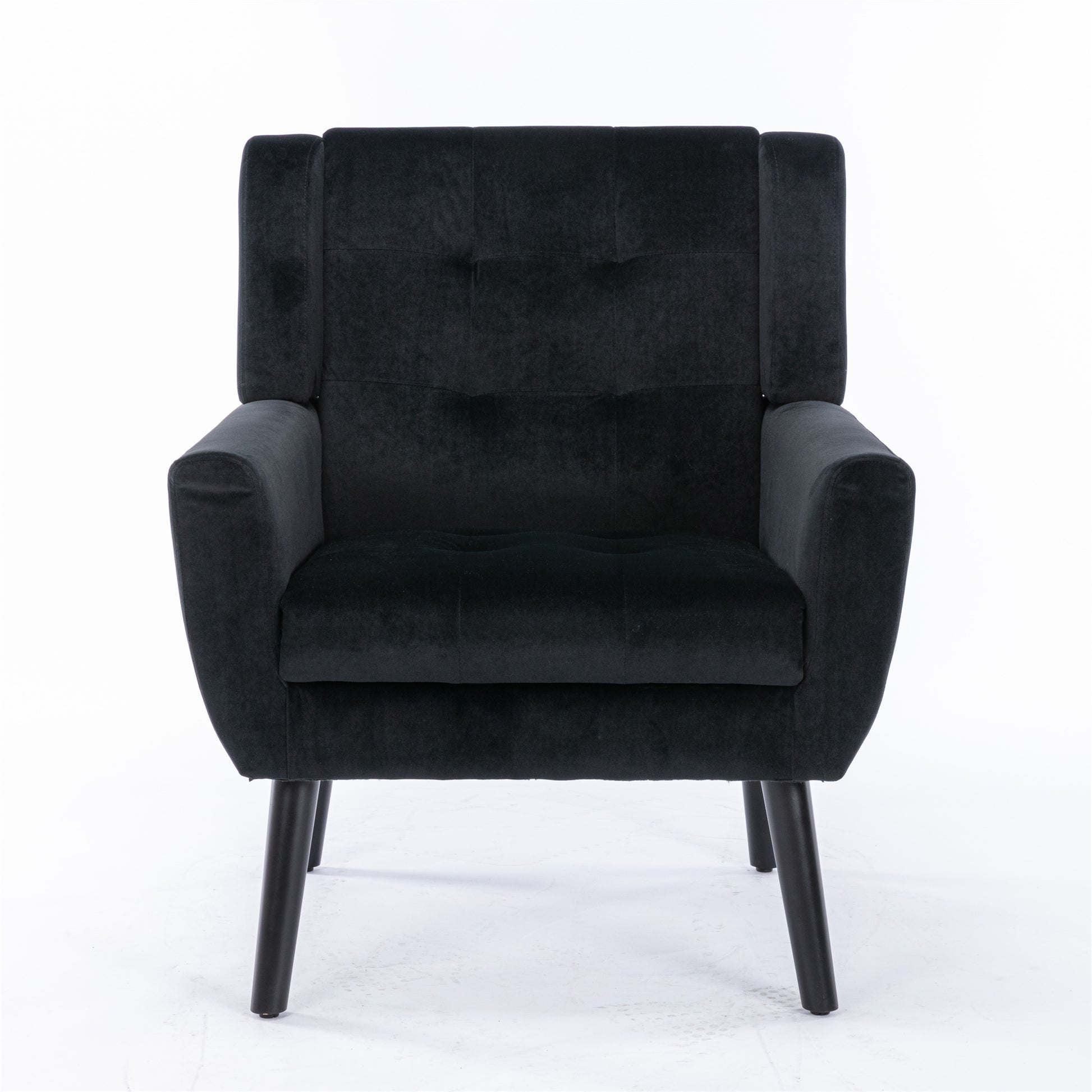 Modern Soft Velvet Material Ergonomics Accent Chair Living Room Chair Bedroom Chair Home Chair With Black Legs For Indoor Home Black Foam Upholstered