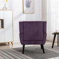 Modern Soft Velvet Material Ergonomics Accent Chair Living Room Chair Bedroom Chair Home Chair With Black Legs For Indoor Home Lavender Purple Foam Upholstered