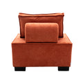 Coolmore Modern Upholstered Chair Leisure Sofa Lazy Sofa Plastic Legs And Pillow Removable Armless Accent Chair For Living Room,Bedroom,Office Orange Linen Orange Foam Linen