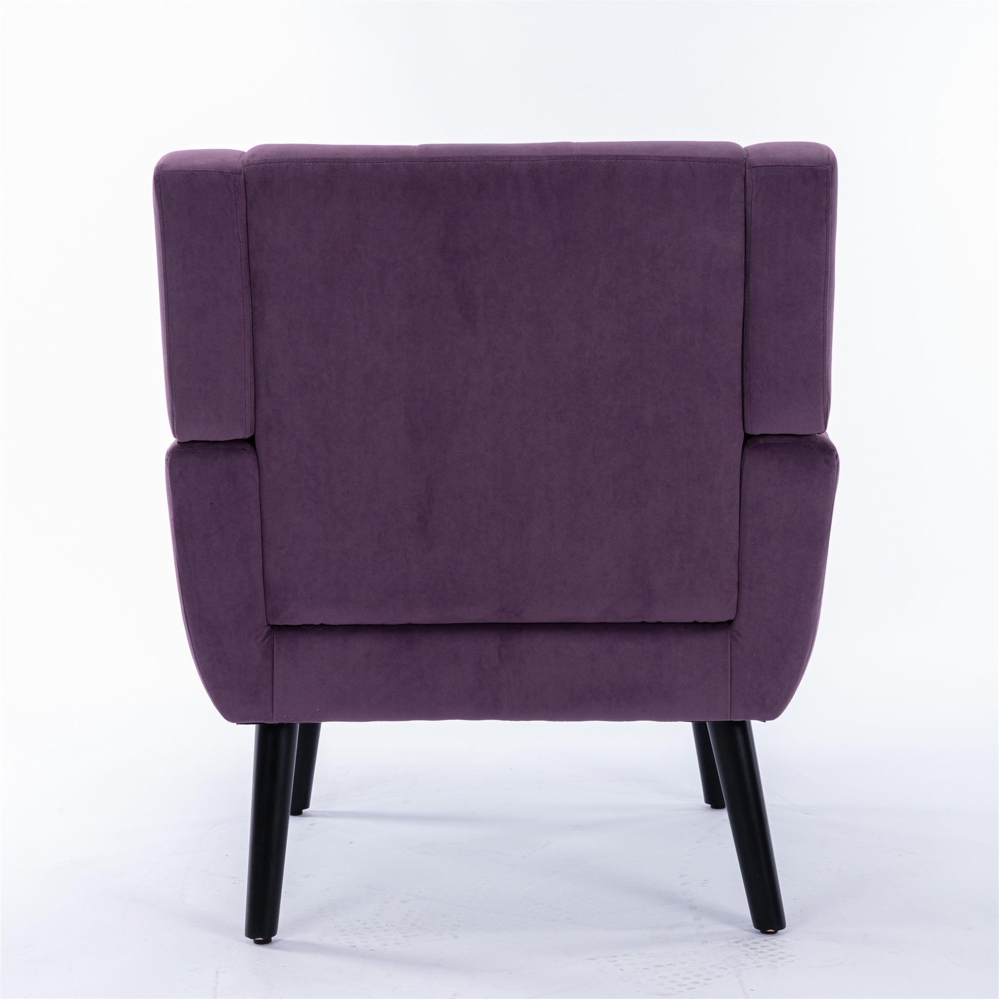 Modern Soft Velvet Material Ergonomics Accent Chair Living Room Chair Bedroom Chair Home Chair With Black Legs For Indoor Home Lavender Purple Foam Upholstered