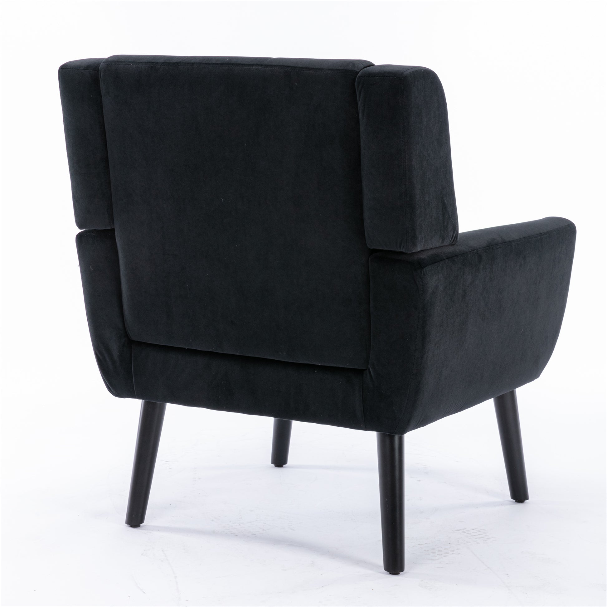 Modern Soft Velvet Material Ergonomics Accent Chair Living Room Chair Bedroom Chair Home Chair With Black Legs For Indoor Home Black Foam Upholstered