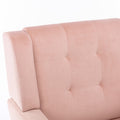 Modern Soft Velvet Material Ergonomics Accent Chair Living Room Chair Bedroom Chair Home Chair With Black Legs For Indoor Home Pink Foam Upholstered