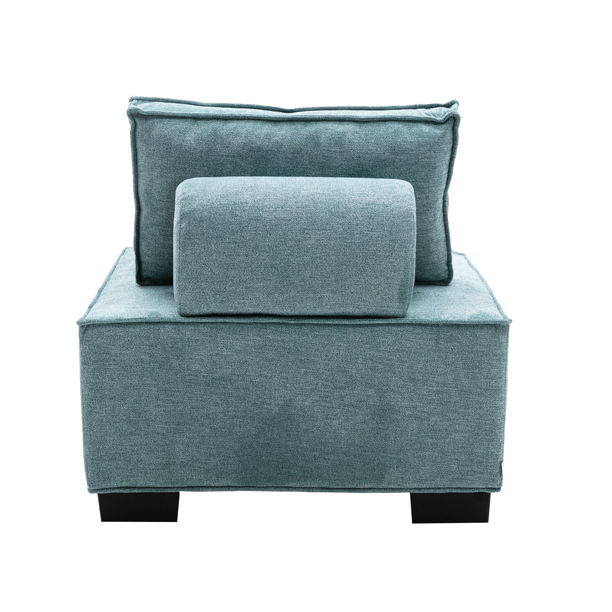 COOMORE LIVING ROOM OTTOMAN LAZY CHAIR teal-polyester