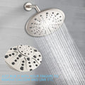 Single Handle Rain Showerhead With Handheld Shower Combo Set With Tub Spout Valve Included Brushed Nickel Plastic