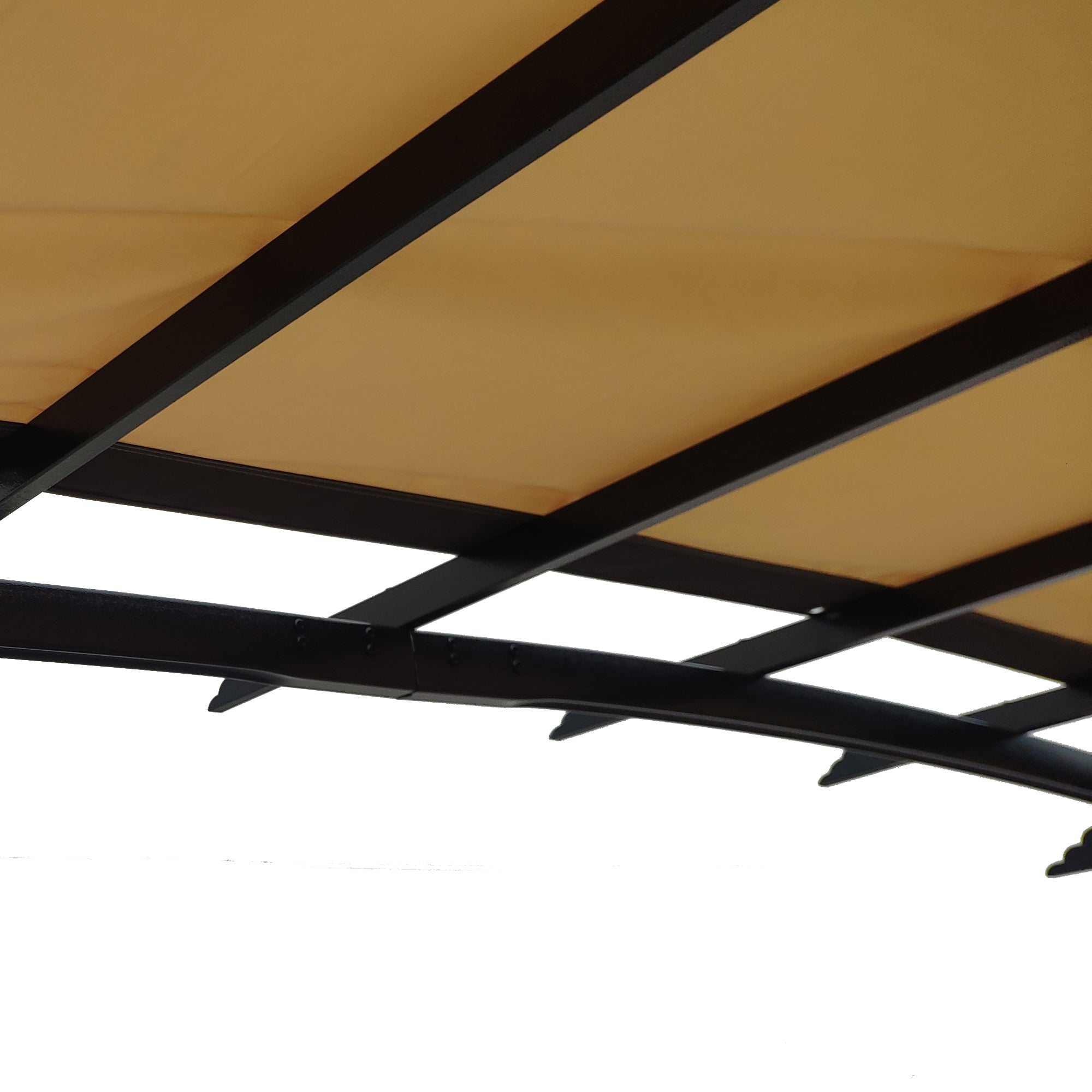 Universal Canopy Cover Replacement for 12x9 Ft Curved khaki-polyester