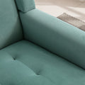 Modern Soft Velvet Material Ergonomics Accent Chair Living Room Chair Bedroom Chair Home Chair With Black Legs For Indoor Home Mint Green Foam Upholstered