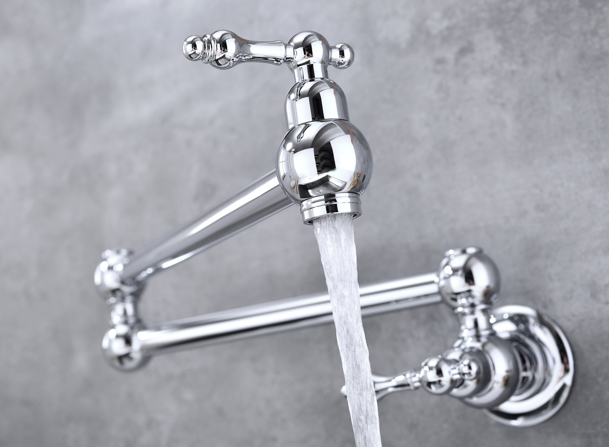 Pot Filler Faucet Wall Mount - Chrome Brass