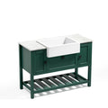 Solid Wood Bathroom Vanities Without Tops 48 In. W X 20 In. D X 33.60 In. Hbathroom Vanity In Green Green Solid Wood